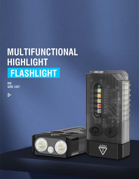 Spot Mini Portable Flashlight: Four-Color Light, USB Charging Zydropshipping