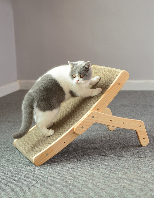Load image into Gallery viewer, Wooden Cat Scratcher Bed - 3-in-1 Lounge, Post, Toy Zydropshipping
