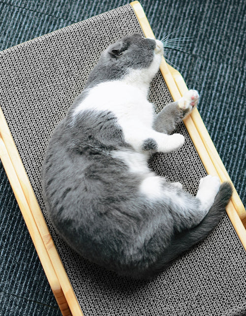 Load image into Gallery viewer, Wooden Cat Scratcher Bed - 3-in-1 Lounge, Post, Toy Zydropshipping
