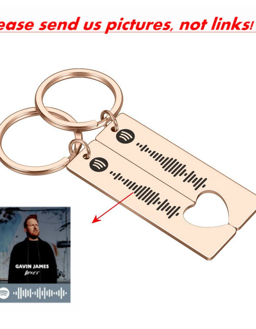 Load image into Gallery viewer, 2pcs Personalized Spotify Code Keychain Engraved Music Jewelry Birthday Gift Zydropshipping
