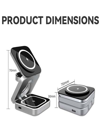 3 in 1 Charging Station Fold able Magnetic Charger Zydropshipping