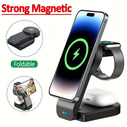 Load image into Gallery viewer, 3 in 1 Charging Station Fold able Magnetic Charger Zydropshipping
