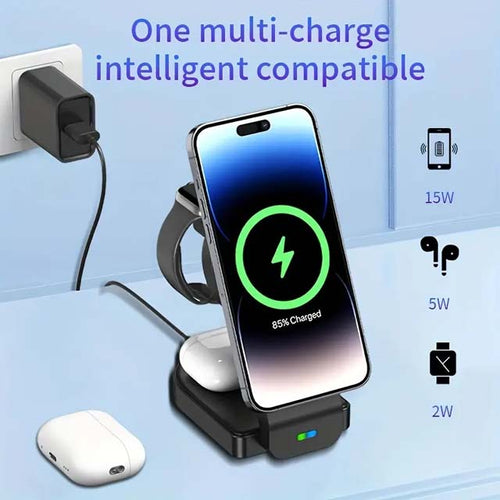 Load image into Gallery viewer, 3 in 1 Charging Station Fold able Magnetic Charger Zydropshipping
