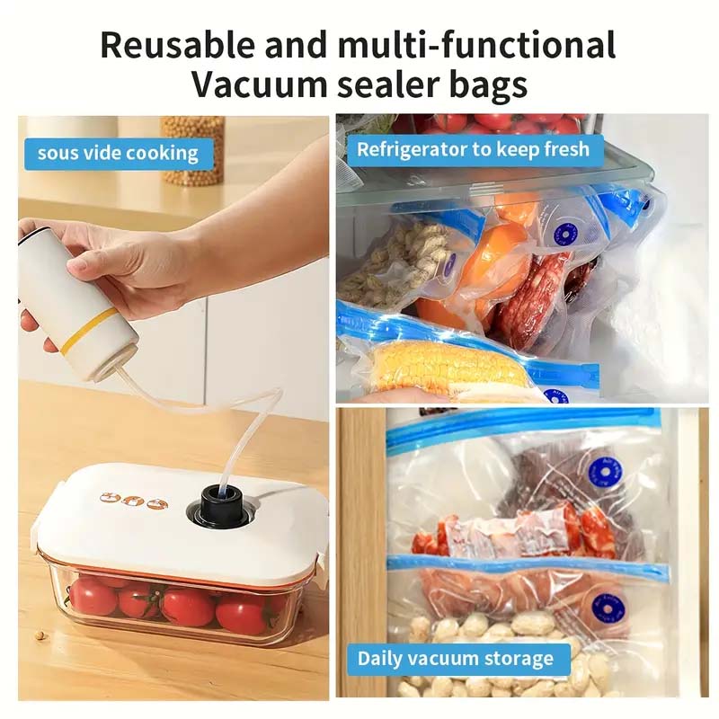 Portable 3-in-1 USB Vacuum Sealer Kit