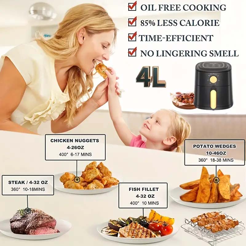 4L Mechanical Air Fryer The Ultimate Kitchen Companion for Healthy, Easy Cooking