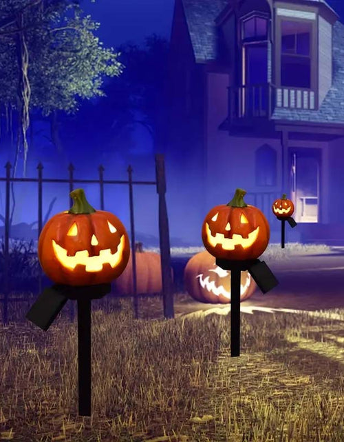 Load image into Gallery viewer, Autumn Magic Solar Jack O Lantern Light
