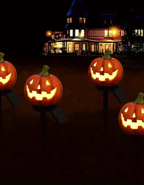 Load image into Gallery viewer, Autumn Magic Solar Jack O Lantern Light
