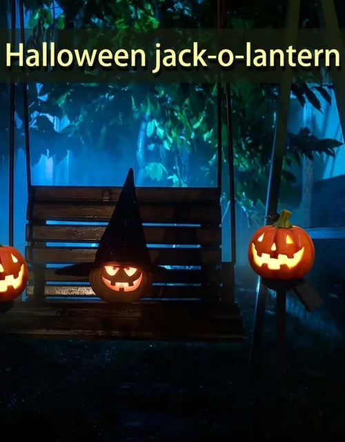 Load image into Gallery viewer, Autumn Magic Solar Jack O Lantern Light
