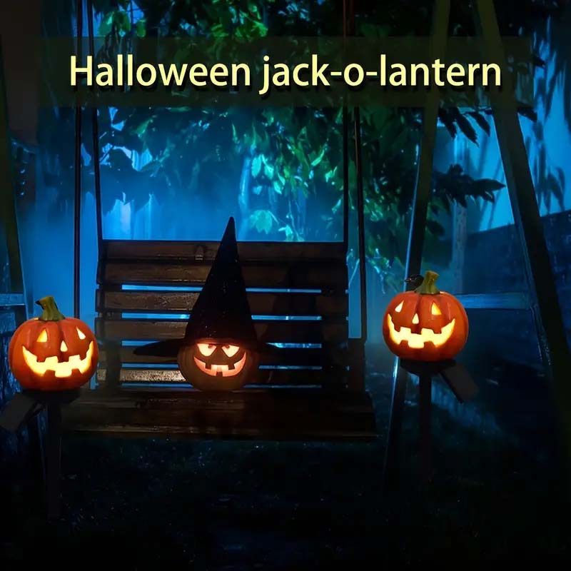 Autumn Magic Solar Jack O Lantern Light