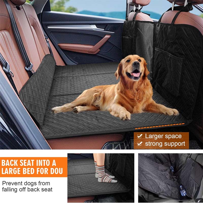 Back Seat Extender for Dogs - Waterproof Dog Hammock with Mesh Window