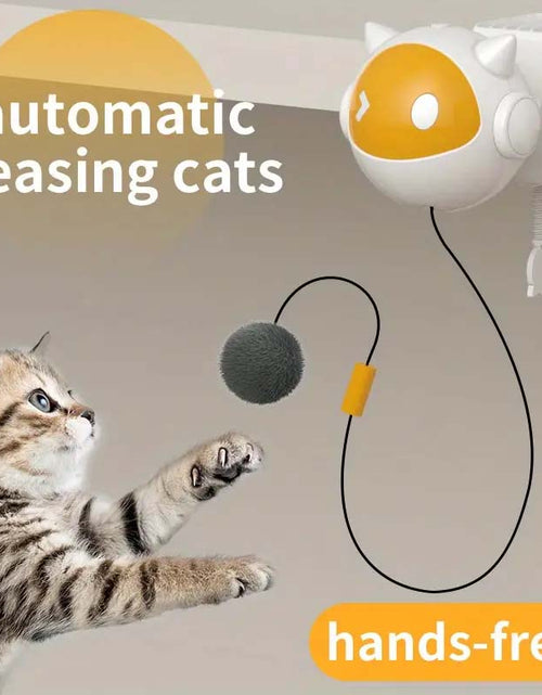 Load image into Gallery viewer, Interactive Cat Teaser Toy with Hands-Free Rising Ball.
