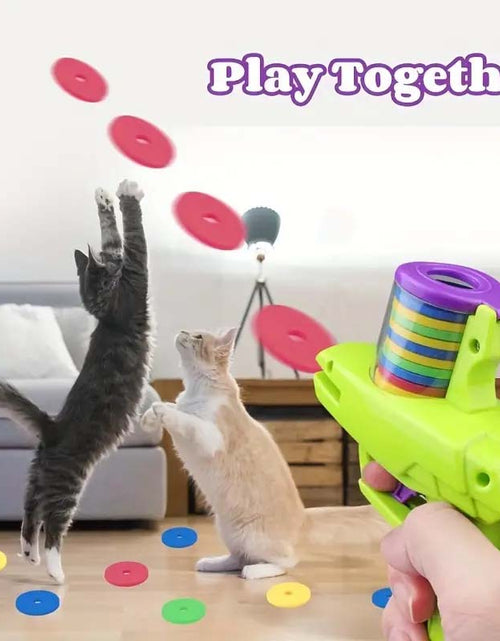 Load image into Gallery viewer, Cat Toy Foam Disc Launcher - Battery-Free, Durable Fun
