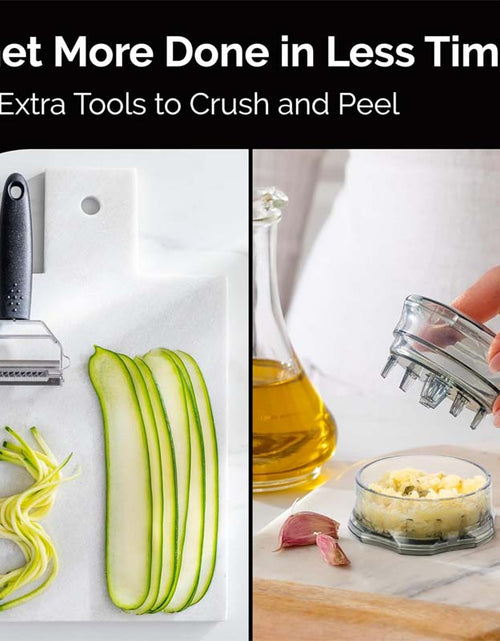 Load image into Gallery viewer, Cheese Grater with Garlic Crusher and Vegetable Peeler
