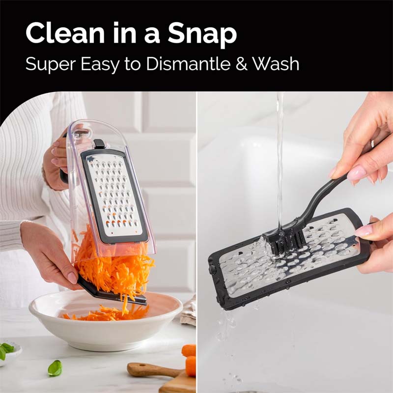 Cheese Grater with Garlic Crusher and Vegetable Peeler