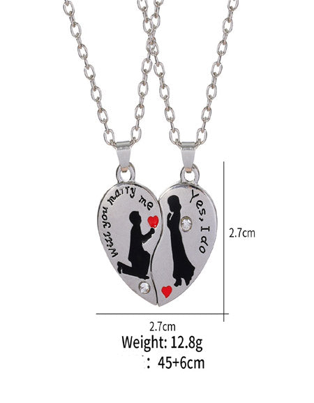 Load image into Gallery viewer, Chic Love: Couple Necklace Set - Ideal Valentine&#39;s Day Gift Zydropshipping
