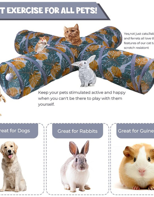 Load image into Gallery viewer, Collapsible Cat Tunnel: 2/3/4 Way Small Animal Tube for Kitty Fun Zydropshipping
