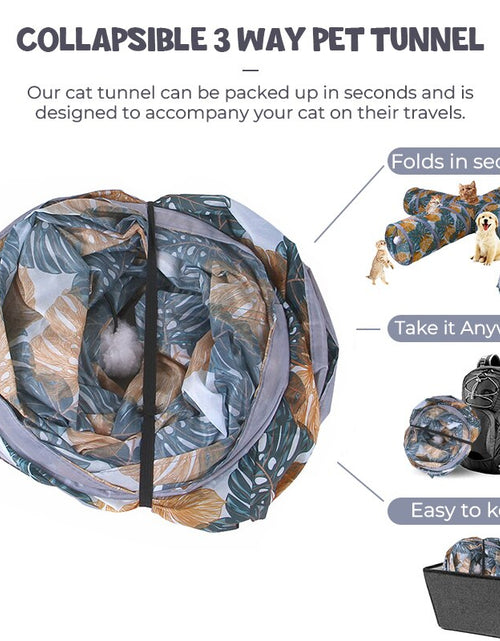 Load image into Gallery viewer, Collapsible Cat Tunnel: 2/3/4 Way Small Animal Tube for Kitty Fun Zydropshipping
