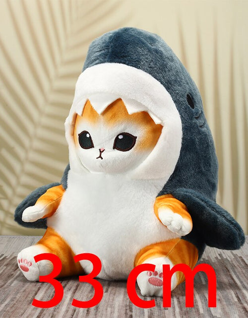 Load image into Gallery viewer, Cute Shark Cat Fried Shrimp Plush Doll Keychain Zydropshipping
