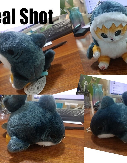 Load image into Gallery viewer, Cute Shark Cat Fried Shrimp Plush Doll Keychain Zydropshipping
