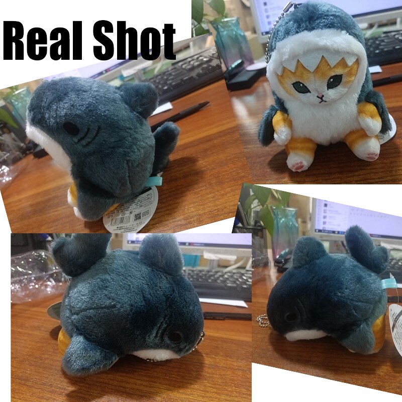 Cute Shark Cat Fried Shrimp Plush Doll Keychain Zydropshipping