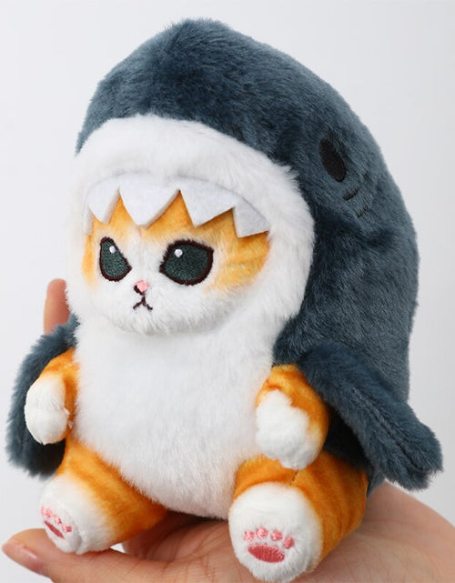 Load image into Gallery viewer, Cute Shark Cat Fried Shrimp Plush Doll Keychain Zydropshipping
