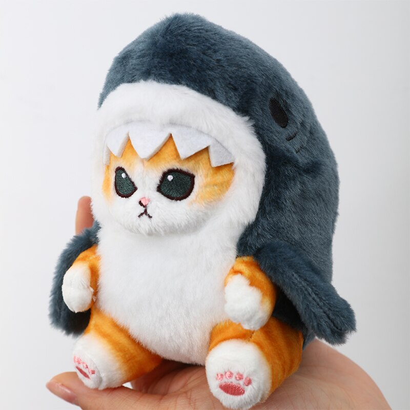 Cute Shark Cat Fried Shrimp Plush Doll Keychain Zydropshipping