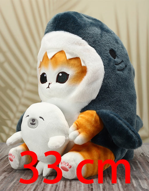 Load image into Gallery viewer, Cute Shark Cat Fried Shrimp Plush Doll Keychain Zydropshipping
