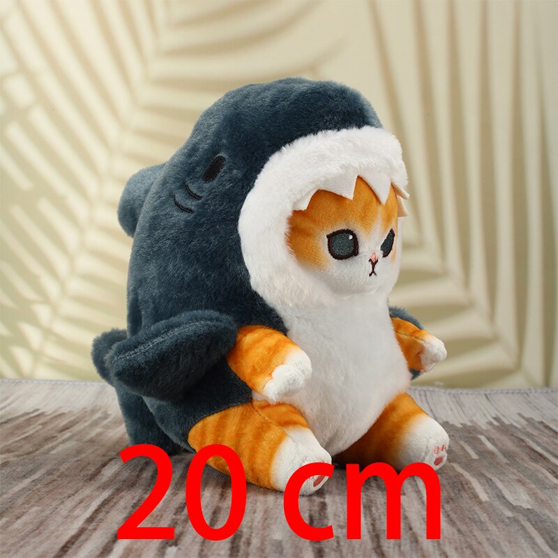 Cute Shark Cat Fried Shrimp Plush Doll Keychain Zydropshipping