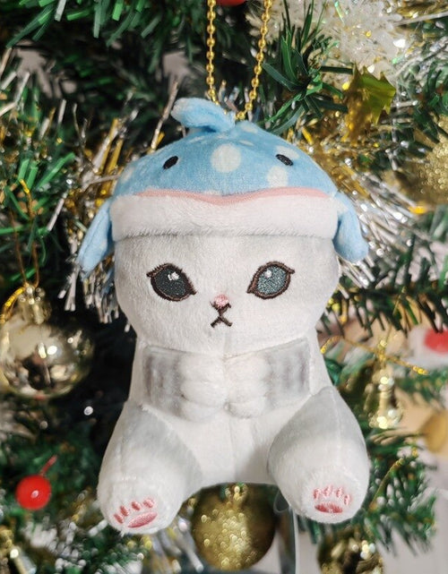 Load image into Gallery viewer, Cute Shark Cat Fried Shrimp Plush Doll Keychain Zydropshipping
