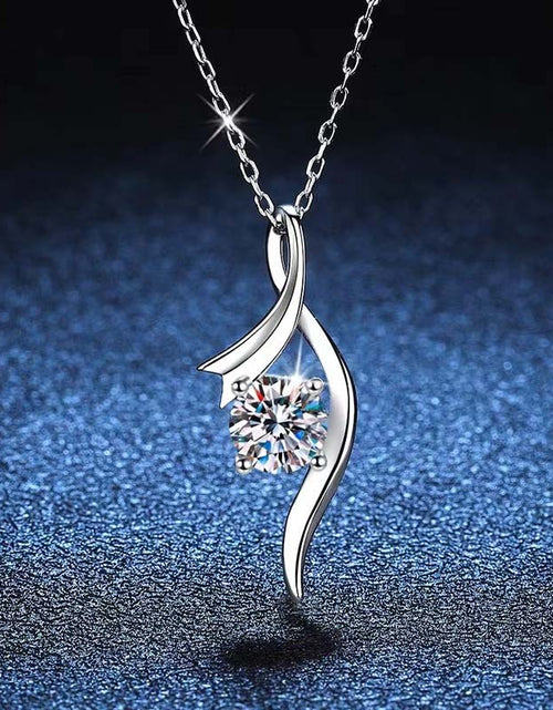 Load image into Gallery viewer, 925 Sterling Silver Classic Four-Claw 1 Karat Diamond Necklace
