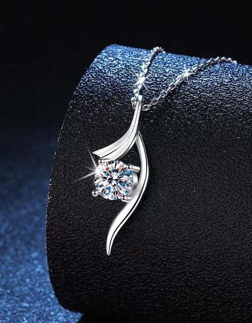 Load image into Gallery viewer, 925 Sterling Silver Classic Four-Claw 1 Karat Diamond Necklace
