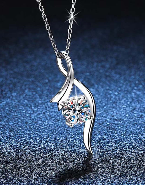 Load image into Gallery viewer, 925 Sterling Silver Classic Four-Claw 1 Karat Diamond Necklace
