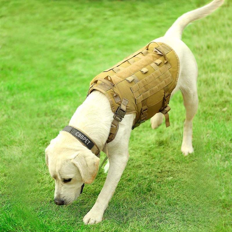 Reflective Tactical Dog Harness with Molle & No-Pull Design