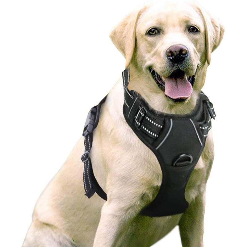 Reflective Tactical Dog Harness with Molle & No-Pull Design