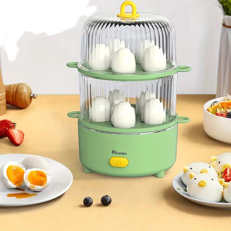 Compact 2-Egg Electric Cooker - Soft, Medium, Hard