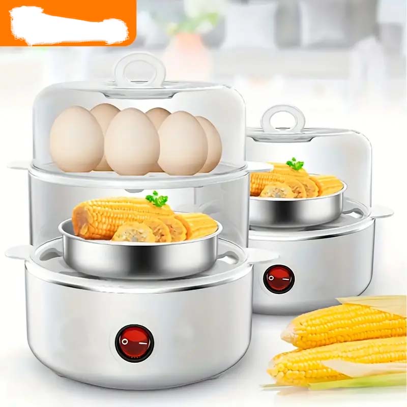 Compact 2-Egg Electric Cooker - Soft, Medium, Hard