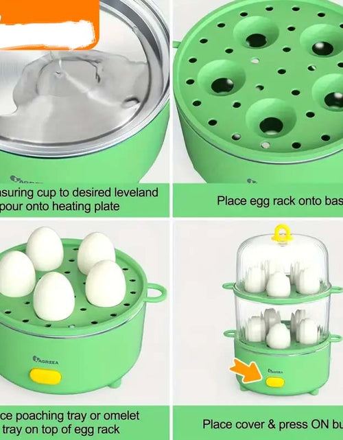 Load image into Gallery viewer, Compact 2-Egg Electric Cooker - Soft, Medium, Hard
