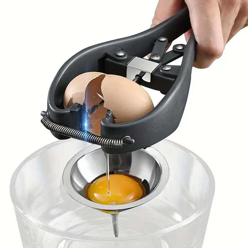 Stainless Steel Egg Cracker - Easy Eggshell Cutter & Separator