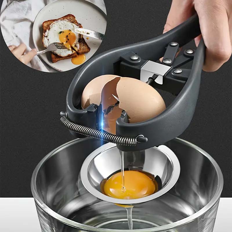 Stainless Steel Egg Cracker - Easy Eggshell Cutter & Separator