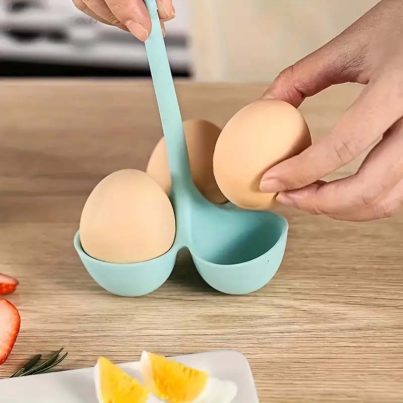 Silicone 3-Cavity Egg Steamer Tray