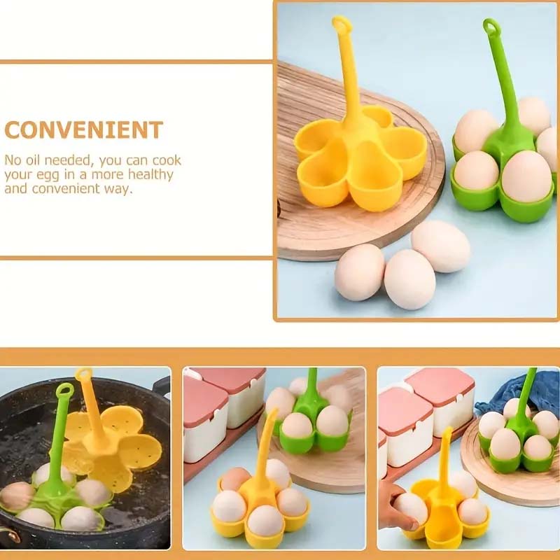 Silicone 3-Cavity Egg Steamer Tray