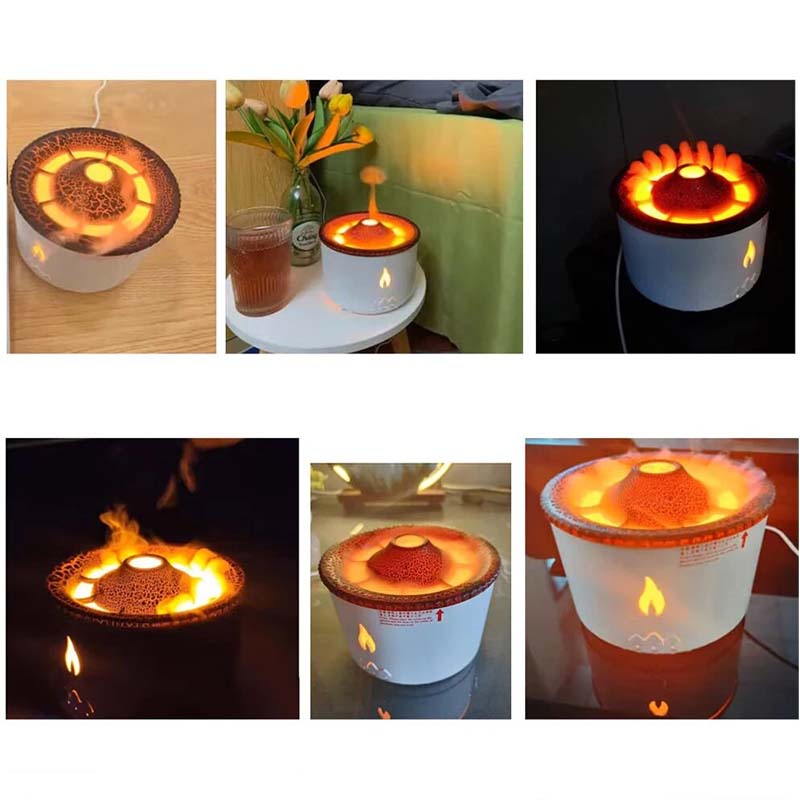 Essential Volcano Flame Oil Diffusers Zydropshipping