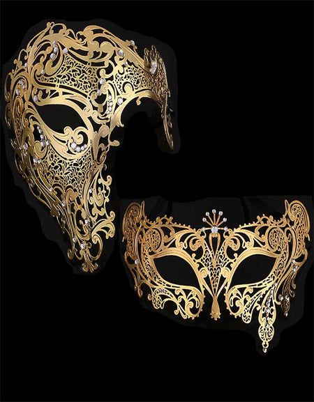 Load image into Gallery viewer, Exquisite Golden Metal Beaded Iron Mask: Elegance and Intrigue for Masquerade and Events Zydropshipping
