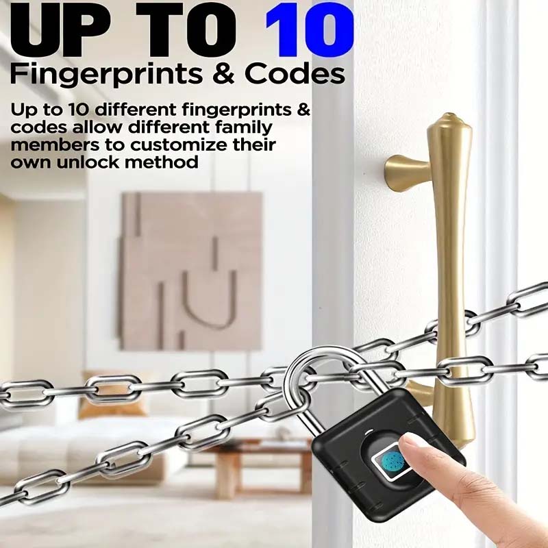 Advanced Biometric Fingerprint Padlock - Keyless & High-Security