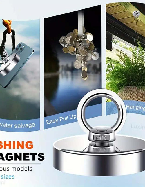 Load image into Gallery viewer, Neodymium Countersunk Ring Bolt Magnet - Heavy Duty Fishing Magnet
