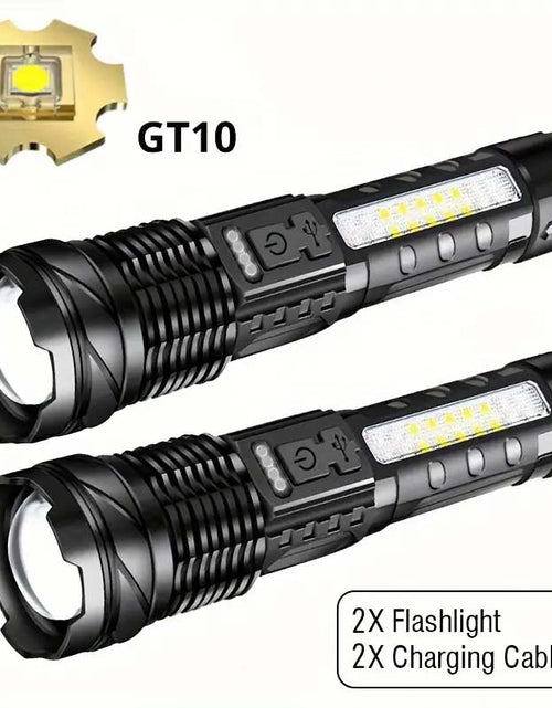 Load image into Gallery viewer, Ultra Bright Rechargeable LED Flashlight - USB Tactical
