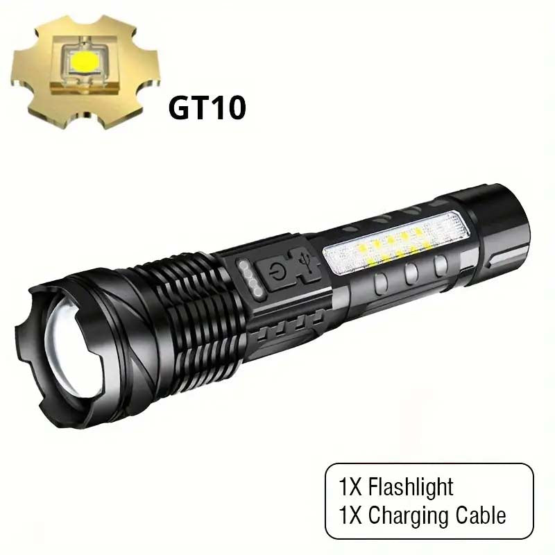 Ultra Bright Rechargeable LED Flashlight - USB Tactical