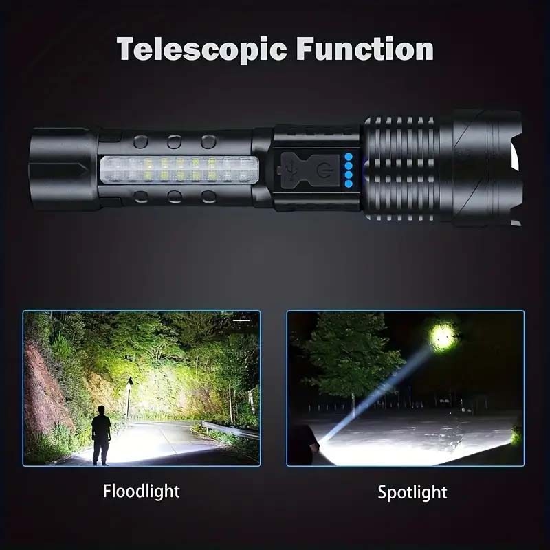 Ultra Bright Rechargeable LED Flashlight - USB Tactical