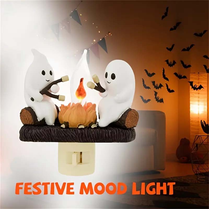 3D LED Ghost Campfire Flicker Flame Night Light.