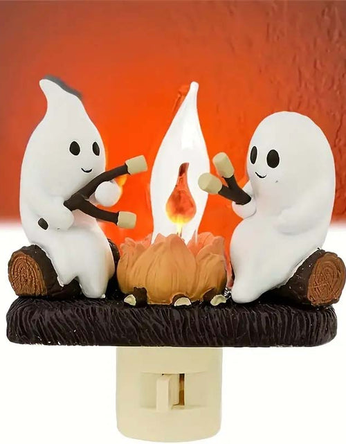 Load image into Gallery viewer, 3D LED Ghost Campfire Flicker Flame Night Light.
